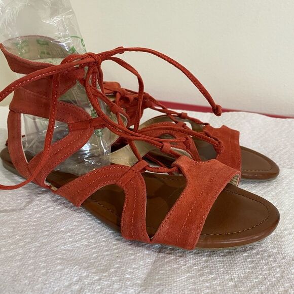NWOT Sole Society Beirut Gladiator Sandal in Paprika 9 - Picture 3 of 10